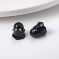 Süße schwarze Geisterperlen aus Acryl mit rosa Punkten für DIY-Schmuck und Ketten - 17*15mm / Schwarz
