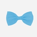 Sky blue grosgrain ribbon bow hair clip for girls with ribbed texture detail - Single Item / Blue