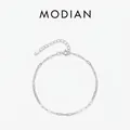 Bracciale a catena a graffetta minimalista in argento sterling S925 con chiusura regolabile - Argento 925 / Argento