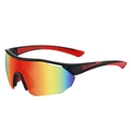 Occhiali da ciclismo polarizzati con montatura nero-rossa e lenti arancioni sfumate - Taglia unica / 3067 Montatura Nera Lente Rosso Arancio