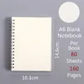 Minimalistisch A6-spiraalnotitieboek met matte kaft en 80 blanco vellen voor dagboek - A6-Blanco 1 Stuk
