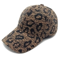 Women's spring leopard print baseball cap with lace texture for outdoor sun protection - M (56-58cm) / Khaki