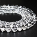 Polished transparent quartz beads in various sizes for DIY jewelry making and crafting - 4mm Approx 93pcs / White Crystal