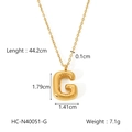 Detailed view of bubble initial G pendant with precise product size measurements - Letter G (HC-N40051-G)