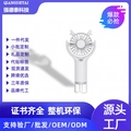 Mini handheld misting fan in white with cute deer antlers and transparent base - Handheld Neck Misting Fan (Deer Horns) / White / 500mAh