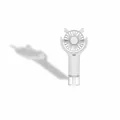 Mini ventilador nebulizador blanco con cuernos de ciervo y base transparente portátil - Ventilador de Cuello Portátil (Astas de Ciervo) / Blanco / 500mAh