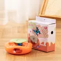 Electric persimmon orange cat toy with rotating butterfly and interactive track ball - Persimmon Orange