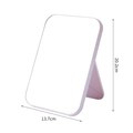 Pink rectangular folding makeup mirror for desktop with adjustable stand 20.2x13.7cm - Small Nordic Pink