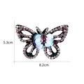 Pink beaded butterfly brooch with iridescent sequins, measuring 8.2cm x 5.3cm - BR3091-1 Butterfly Patch