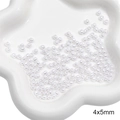 4x5mm weiße ABS-Reisperlen für DIY-Schmuck in einer blumenförmigen Schale - Stil 51 Kleine Ovale Perle 4x5mm Weiß 40 Stk./Packung