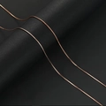Rose gold O-style lip link chain in titanium steel with polished finish for women - Round Snake Chain / Rose Gold