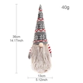 Christmas gnome wine bottle cover with red and grey snowflake knit hat and white beard - Gnome Cover with Arms D