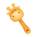 Orange giraffe baby pacifier teether made of soft food-grade silicone for infant grip - Deer Rattle Teether / Nano Color