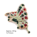 Exquisite 3D alloy butterfly brooch with colorful rhinestones in a gold-plated finish - Style 57/Multicolor Rhinestone Full