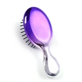 Metallic gradient purple to silver hair brush with air cushion and massage bristles - Two-color Electroplated Wide Teeth / Purple-Silver Gradient
