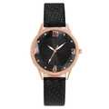 Dettaglio del quadrante nero con numeri in oro rosa e cristalli per orologio donna - Solo Orologio Nero