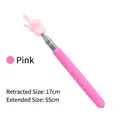 Pink telescopic pointer for teachers, extends from 17cm up to 55cm with finger tip - Pink