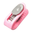Pink and gray duvet clip fastener with anti-slip grooves for secure bedding placement - Pink