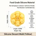 Stampo in silicone giallo per pappe bimbi a forma di orso e zampa, 155 mm - Vassoio per integratori alimentari zampa di gatto / Giallo