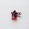 Top para piercing estrella de circón rojo y acero inoxidable pulido de 6mm - 6mm / Rojo (2#)