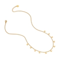 Elegante collar dorado con colgantes de mariposa y cadena ajustable en fondo blanco - Estilo Mariposa (4#蝴蝶)