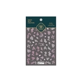 3D relief nail sticker featuring pink and white rose patterns, model TS-1590 by TENSOR - TS-1590 Jade Flower Bloom (TS-1590)