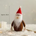Decorazione da tavolo Babbo Natale in feltro di lana fatto a mano, circa 20 cm - Bambola pupazzo di neve Tipo 3