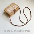 Handmade rattan crossbody square bag size 19x13x7cm weighing approximately 275g - 19*13*7cm / Small Square Bag--Colorful Shell
