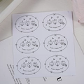 Set of 6 oval Happy Birthday stickers featuring cute hand-drawn animals for gift sealing - Cartoon Animals (6 Pcs/Sheet)