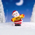 Miniatura di Babbo Natale per decorazioni fai-da-te dimensioni 3,8x3,4 cm - No. 3 Babbo Natale con Banner