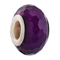 Violette facettierte Harzperle mit Silbermetallkern für DIY-Armbänder geeignet - Normale Spezifikation / Lila