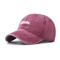 Berretto da baseball vintage lavato rosso scuro con ricamo Consice per uomo e donna - Borgogna