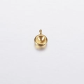 Close-up of golden stainless steel round bezel pendant setting for jewelry making - MP494 Gold Style (6.5mm)
