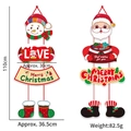 Detaillierte Größenangaben für Weihnachts-Hängedekoration mit Weihnachtsmann und Schneemann - Mehrfarbig Stil 01