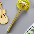 Creative hammer shaped novelty pen in bright gold finish for school and office supplies - Hammer Shape - Gold / 0.5mm