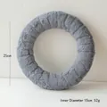 Gray wool felt Christmas wreath 25cm outer diameter with 15cm inner diameter - Large Grey (Outer Diameter 25cm)