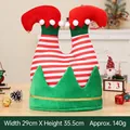 Divertido gorro de Navidad con patas de elfo y rayas rojas y blancas para fiestas - Bolsa OPP Individual / Rayado