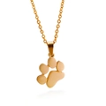 Collana con ciondolo a zampa dorata e catena sottile in acciaio inossidabile lucido - Collana d'oro