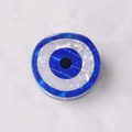 Blue evil eye hair claw clip with pearlescent marble texture and creative circular design - Blue & White Mother of Pearl Style
