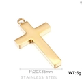 Pendente a croce in acciaio inossidabile dorato 20x35mm per creazione gioielli - Oro (KLJ494-Z) / 20*35mm