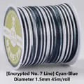 1,5 mm blau-weiß geflochtene Kordel für DIY-Schmuck, 45 Meter pro Rolle auf der Spule - Danqing-Farbe