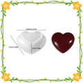 DIY heart silicone mold for candles and resin crafts with dimensions and final result - Heart Medium / White