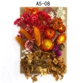 DIY dried flower material kit featuring red baby's breath and pine cones for crafts - Flower Pack No.8