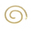 Minimalistische gouden Cubaanse schakelketting van titaniumstaal voor streetstyle - Goud