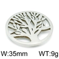 35mm hollow tree of life pendant in polished stainless steel for necklaces - Steel Color Style (KLJ4302-Z)