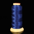 Durable dark blue braided nylon thread on spool for jewelry making and beadwork - Navy Blue