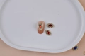 Golden nail alloy charm featuring red and blue rhinestones with AB crystals for bridal art - Gold Base Red Waterdrop Gemstone