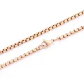 Detalle de cadena de acero inoxidable oro rosa con cierre de mosquetón de alta calidad - Oro rosa / 25 Mm X 60 Cm De Largo