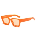 Occhiali da sole quadrati arancioni con montatura spessa e lenti coordinate - Regolare / Montatura Arancione / Lenti Arancioni