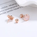 925 silver pink cat paw stud earrings with rose gold finish and screw back closure - 925 Silver / Rose Gold Color (Screw Thread Style)